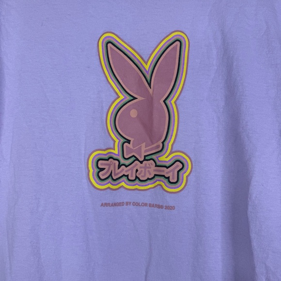 Playboy Color Bars Tokyo Bunny Head T-Shirt - Picture 3 of 5